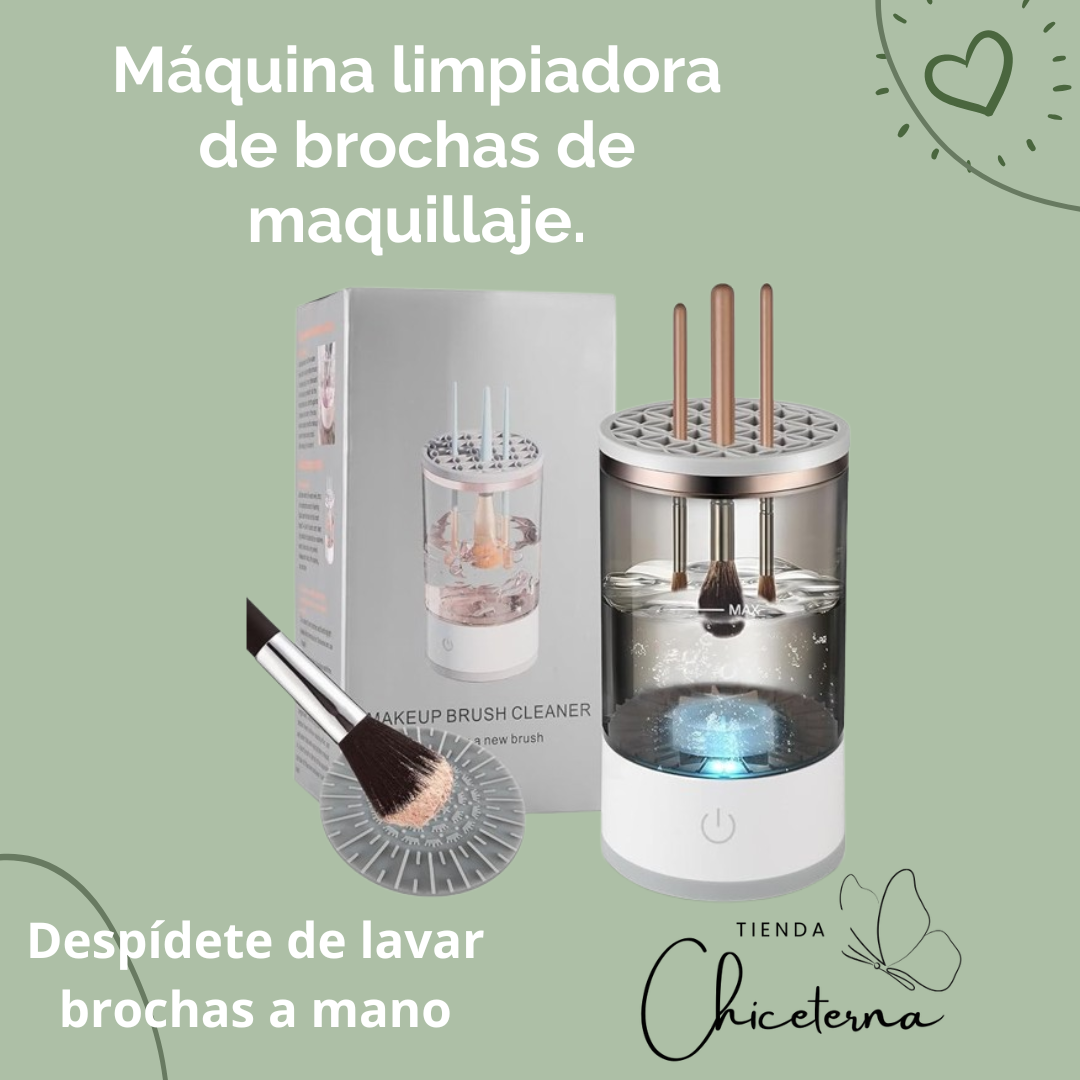 Máquina limpiadora de brochas de maquillaje.